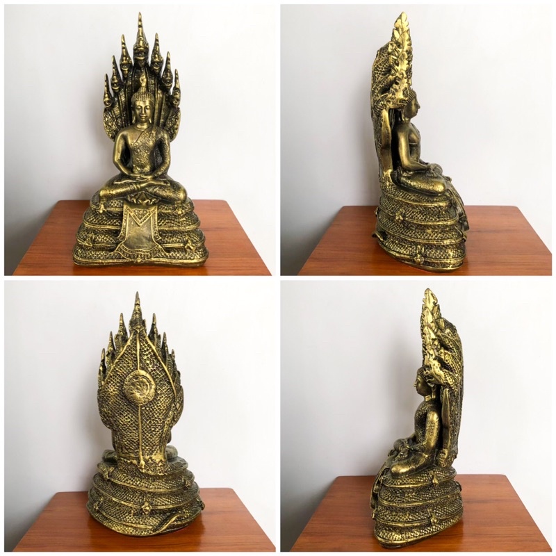 รูปสินค้า พระนาคปรก หน้าตัก 5 นิ้ว สีทองเก่า ประจำวันเสาร์
