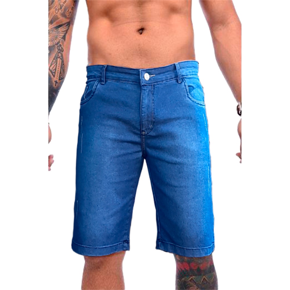 Bermudas Shorts Jeans Masculina Lycra Elastano Preço Fábrica