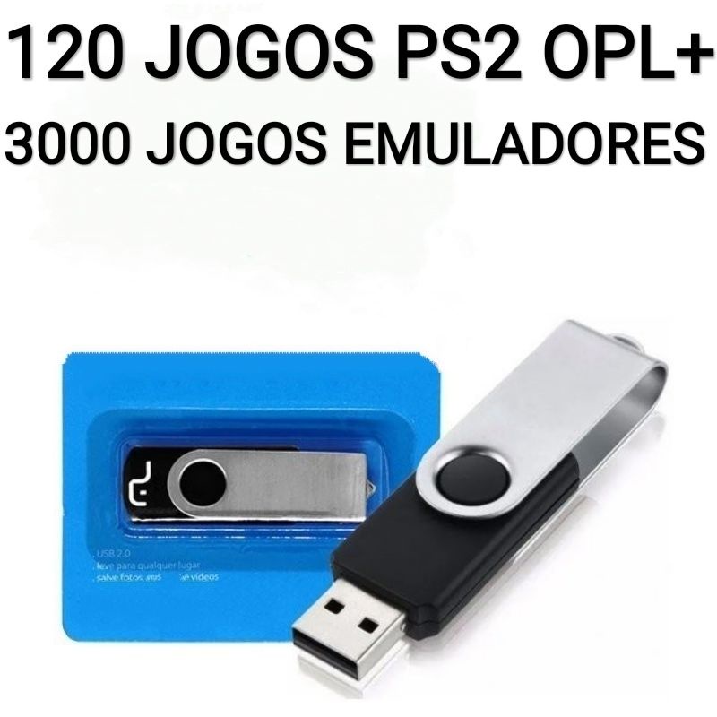 Pendrive 64GB Com 120 Jogos PS2 + Emuladores | Shopee Brasil