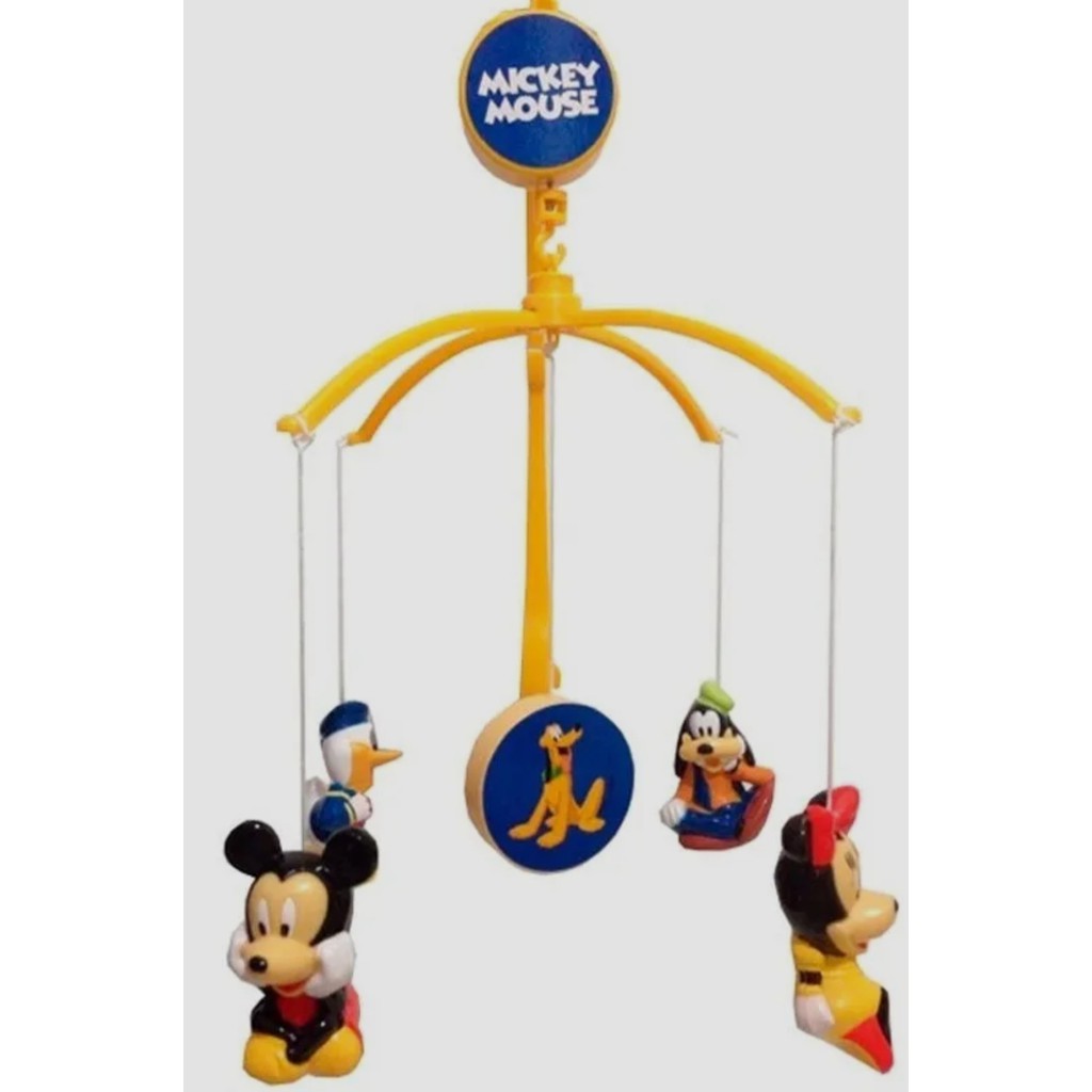Mobile Giratorio Sonajero Musical Disney Donald Mickey Pateta Minnie Brinquedo Presente Crianca Shopee Brasil