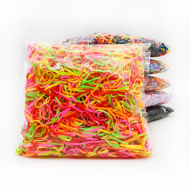 100pcs TPU Elásticos De Cabelo Suportes De Rabo De Cavalo Para Mulheres Meninas Conjunto De Faixas De Borracha Macia