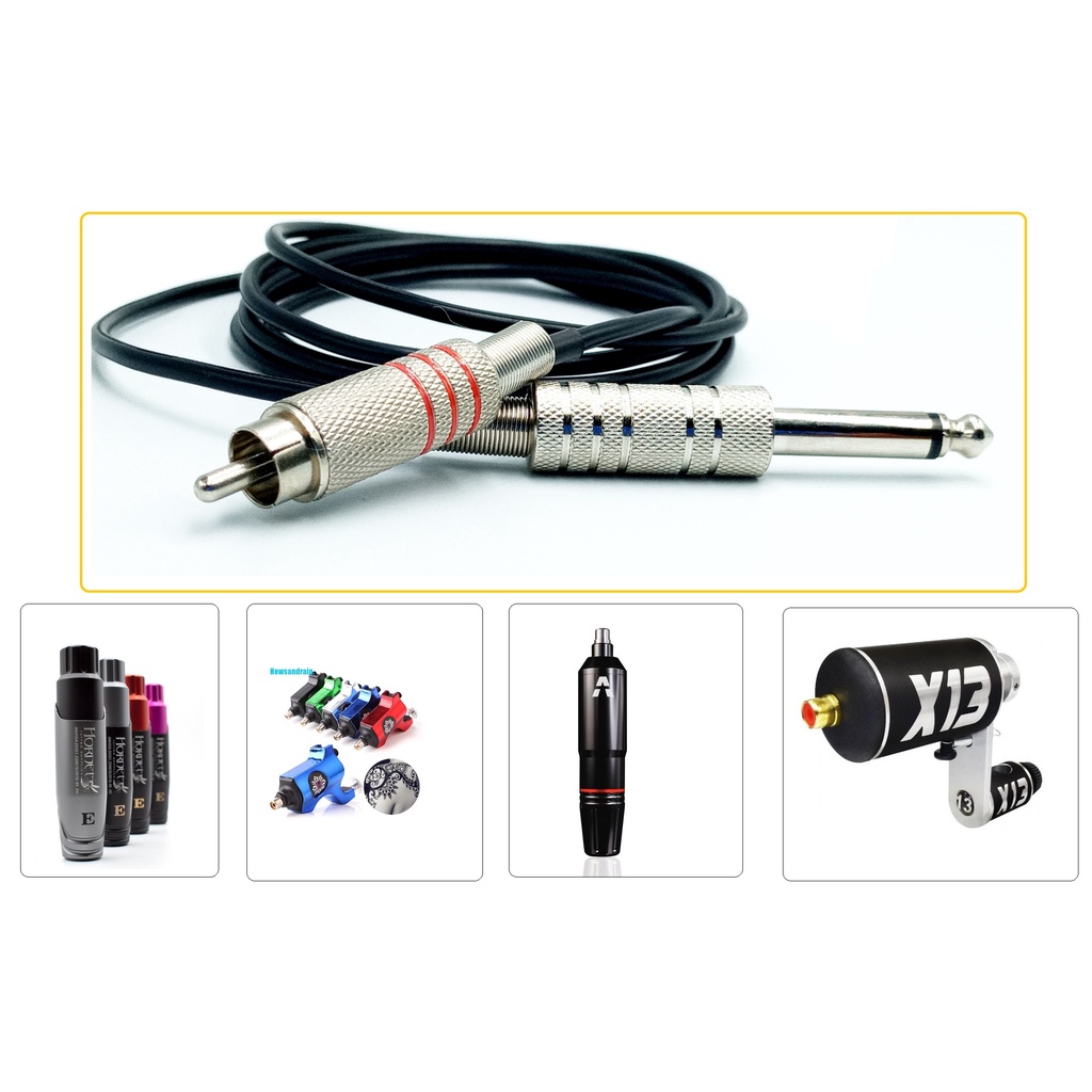 Cabo Rca para maquina tattoo Rca x13,pen,electra Pop,trixy tatuagem 1.20 um Metro e 20 cm