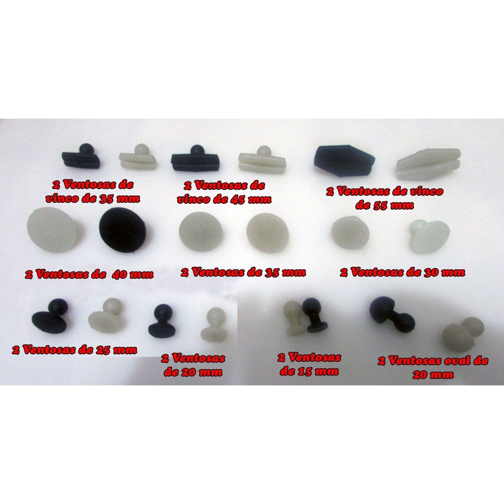 Martelinho De Ouro Super Kit De 20 Ventosas Nylon, para uso em Repuxadeira