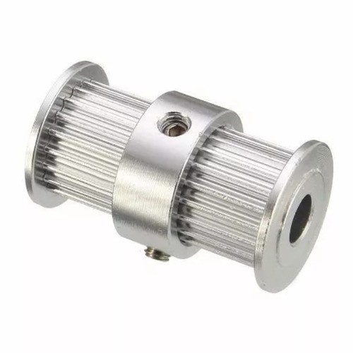 Polia Gt2 Dupla Eixo 8mm 20 Dentes Correia 6mm Impressora 3d e CNC