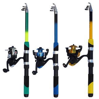 Kit 3 Unidades de Varas e Molinetes CMiK Diversas Cores Ultra Light