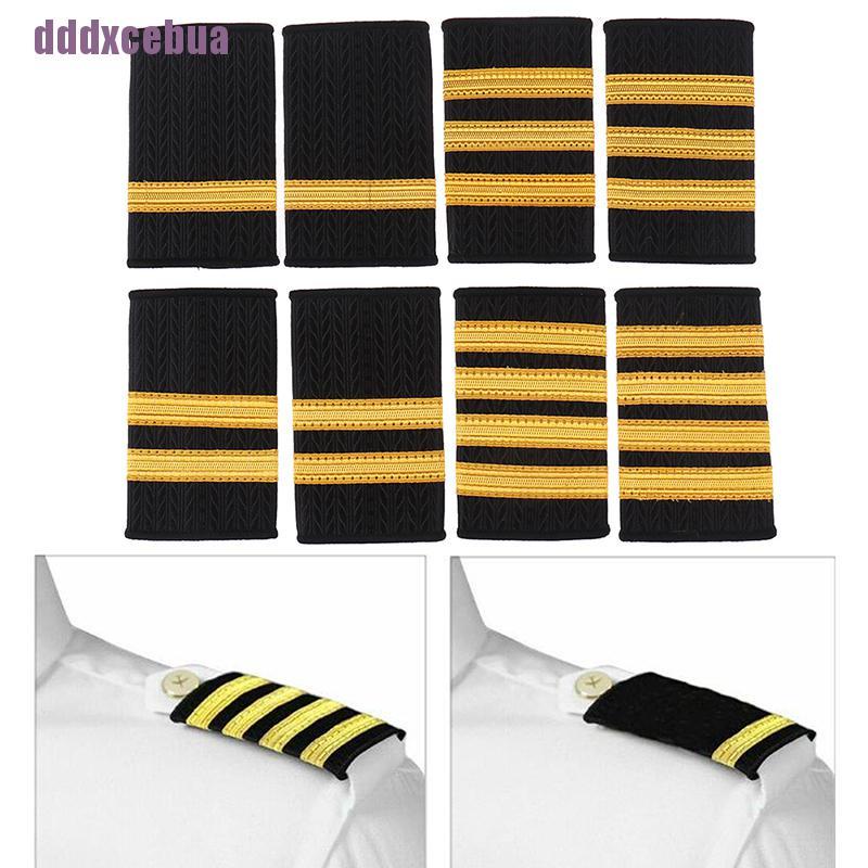 dddxcebua// 1 Par Emblemas Para Uniforme Piloto Profissional Em Ouro