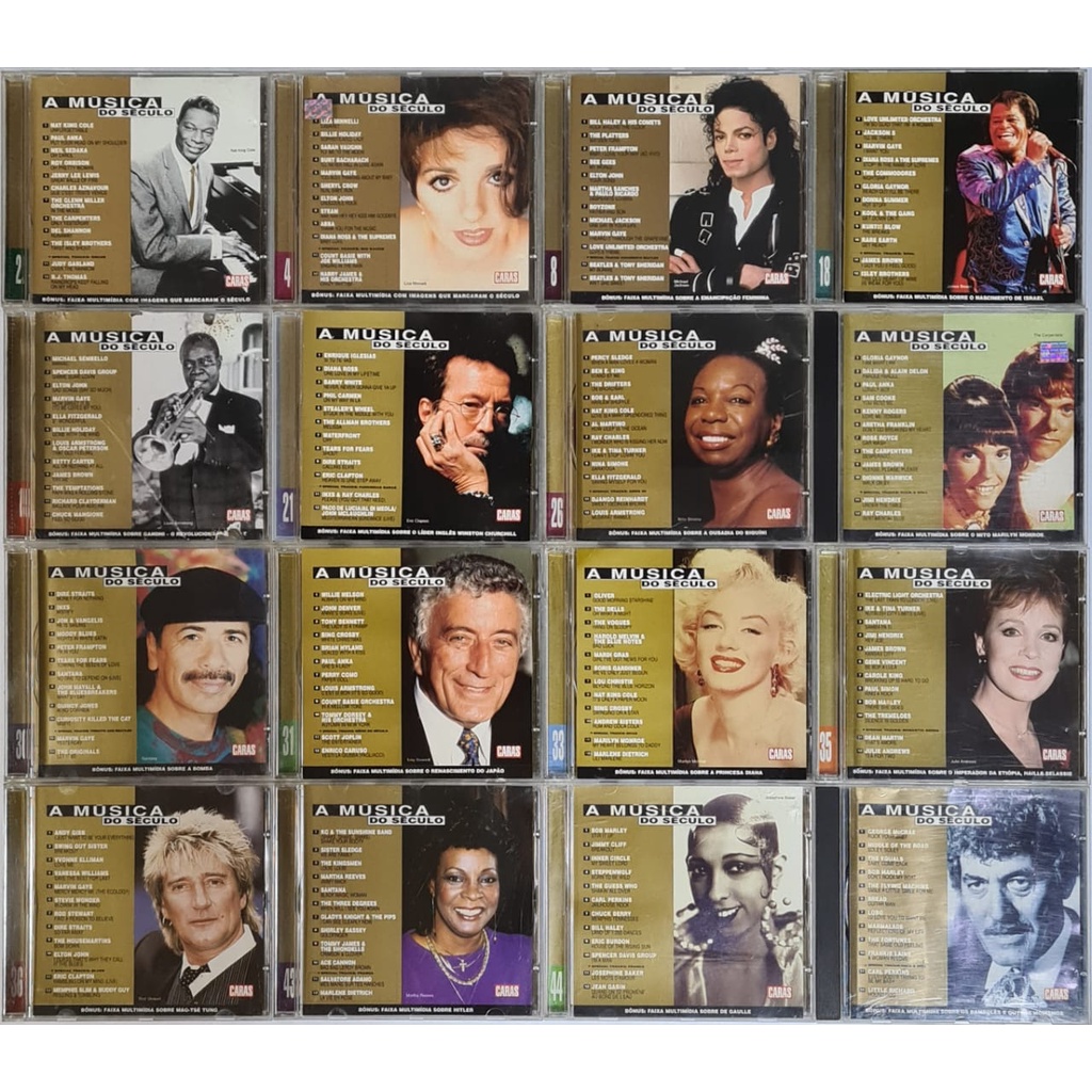 CD Caras A Música Do Século - Jazz Nat King Cole Liza Minelli Michael Jackson Nina Simone James Lote