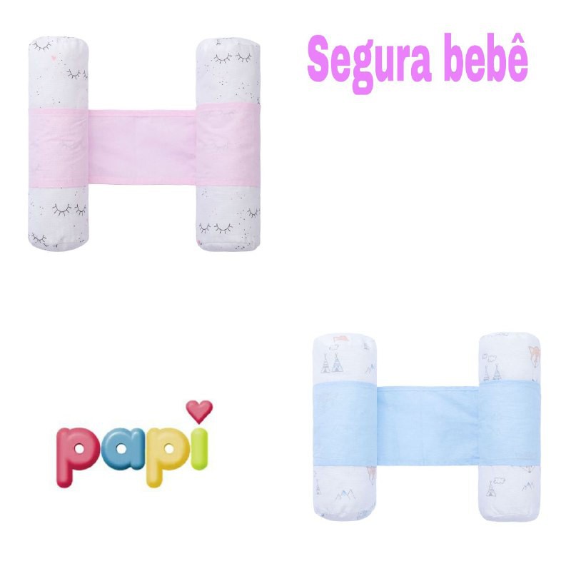 Travesseiro Segura Bebê Papi olhinhos / raposinha – Rosa ou Azul - Protetor de bebê - Enxoval de bebê