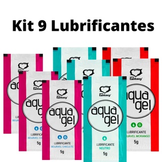 Kit 09 Lubrificantes Aguagel Sachês 5g Sexy Fantasy