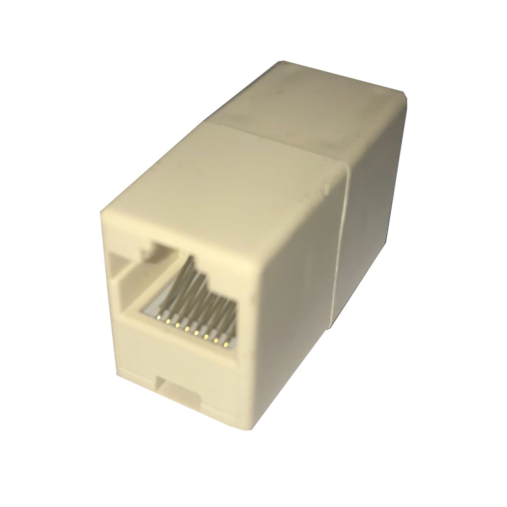 Emenda RJ45 p/ Cabo de Rede – MD9 3859 | Conector Adaptador de Rede Ethernet | Cor Branco