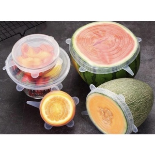 KIT TAMPAS DE SILICONE PARA PROTEGER E TAMPAR OS ALIMENTOS EM GERAL KIT 5 PEÇAS