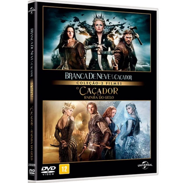 Dvd Branca De Neve e o Caçador + O Caçador e a Rainha do Gelo: Lacrado e Original. 2 Filmes. (RARIDADE)