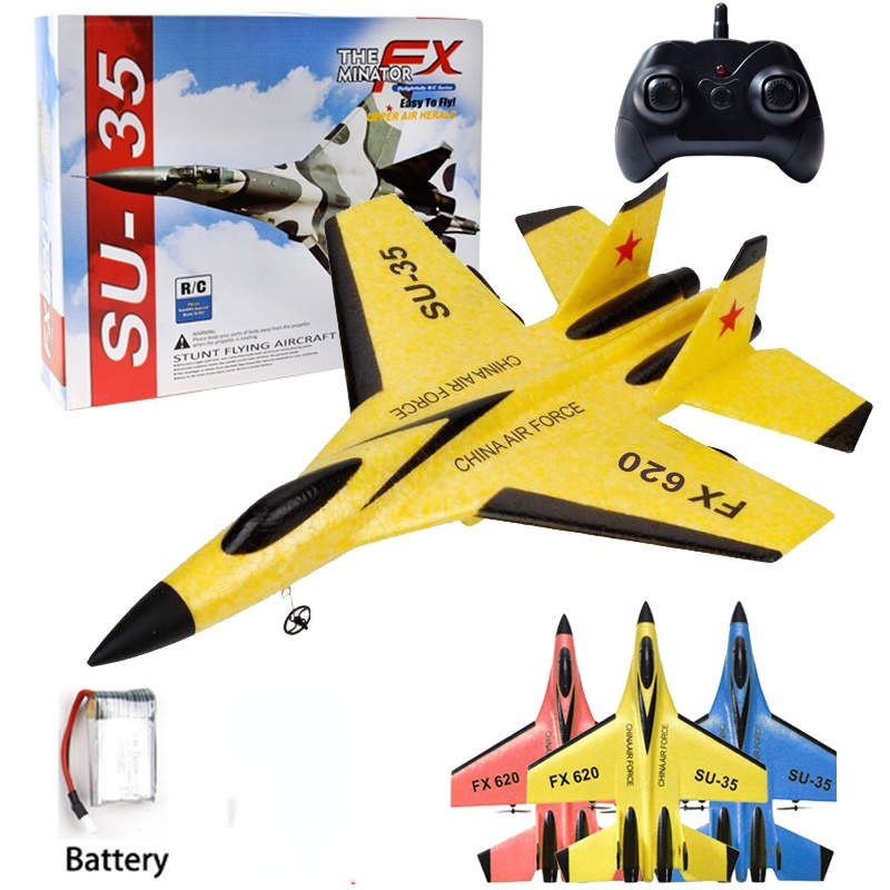 FX-620 SU-35 RC Avião De Controle Remoto 2.4G/Plana De Brinquedo Infantil  Recarregável Plane De Isopor Para Crianças - Escorrega o Preço