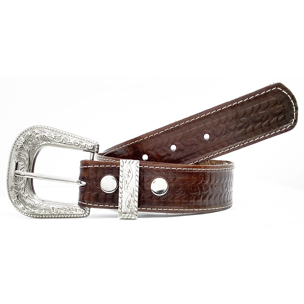 Cinto Country Couro Legitimo C/ Fivela Tradicional E Passador De Ferro CV em Oferta na Shopee