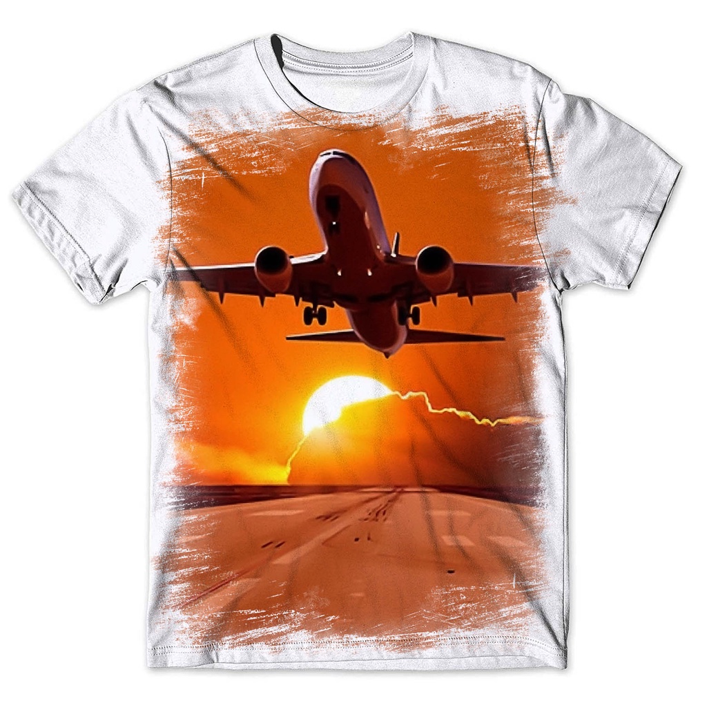 Camisa Camiseta Masculina Avião Jato 23