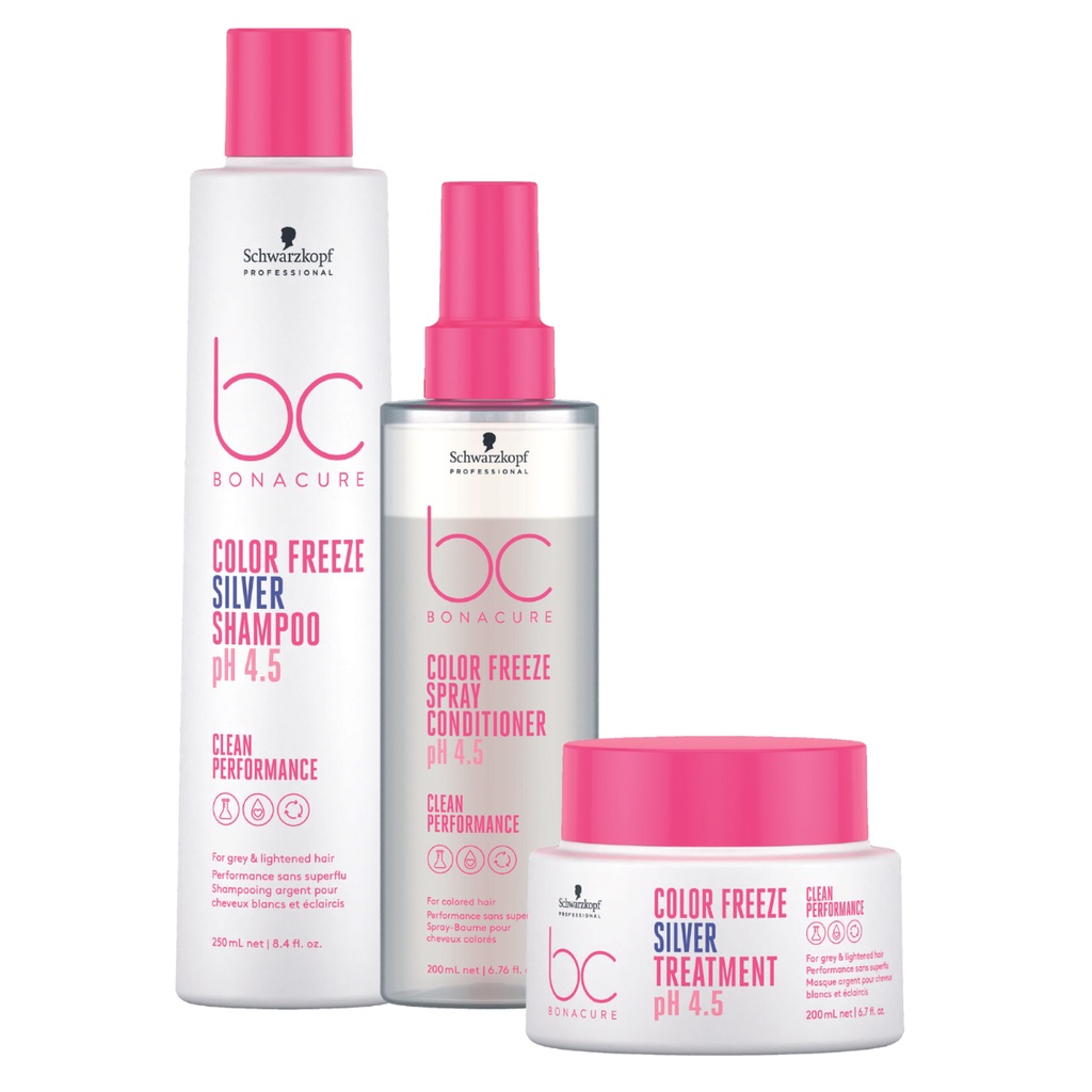 Kit Home Care Bc Clean Color Freeze Silver Spray Schwarzkopf | Shopee ...