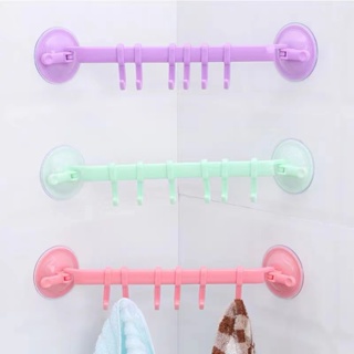 Suporte Multiuso 6 Ganchos 2 Ventosas Forte Parede Azulejo em Oferta na Shopee