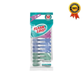 Prendedor De Roupas Dynamic 12 Pecas LAV6872 Flash Limp