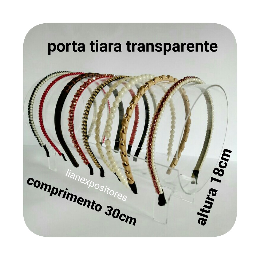 Expositor Porta Suporte Mostruário para Tiara Arco Acrílico Promoção