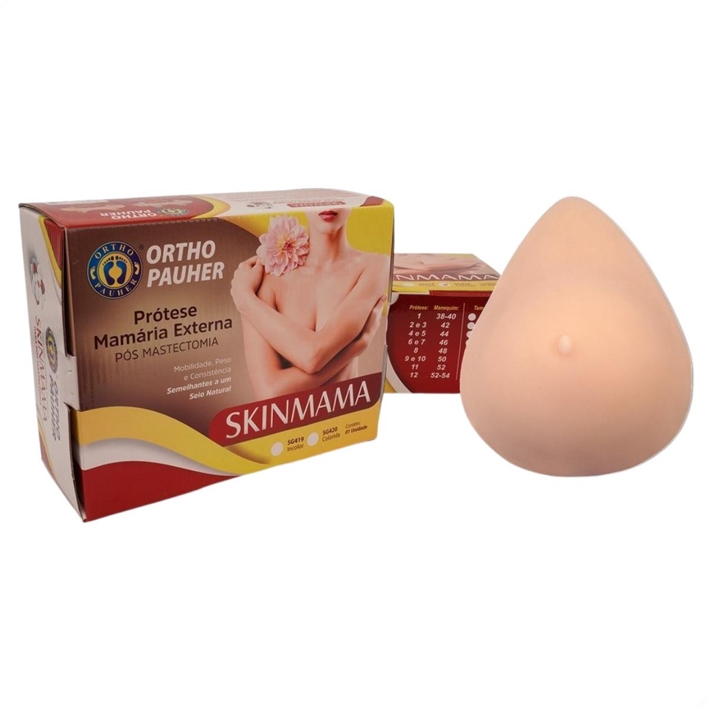 Prótese Mamária Externa Silicone Skinmama Pós Mastectomia em Oferta na Shopee