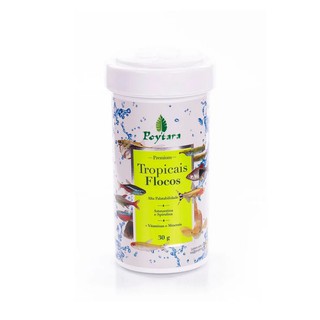 Ração Para Peixes Tropicais Flocos 30g Poytara