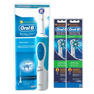 Kit Escova Elétrica Oral-B Vitality D12 110v + Refil Cross Action - 4 unidades em Oferta na Shopee