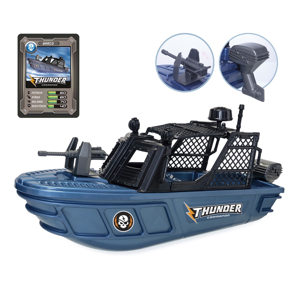 Barco Infantil Navio Brinquedo Praia E Piscina Thunder 406 - Usual Brinquedos