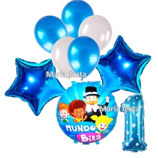 Kit balão Metalizado MUNDO BITA azul ou rosa