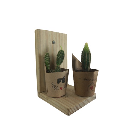 Prateleira Madeira Pinus mine decoração para vaso Planta biscuit reta
