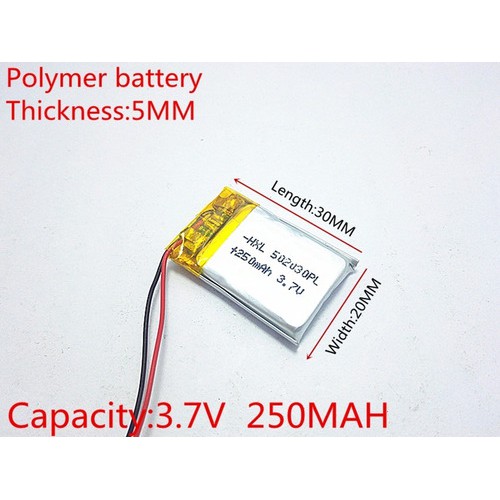 Bateria 502030 3,7v 250mah Fone De Ouvido FONE PEQUENO Shb 3060