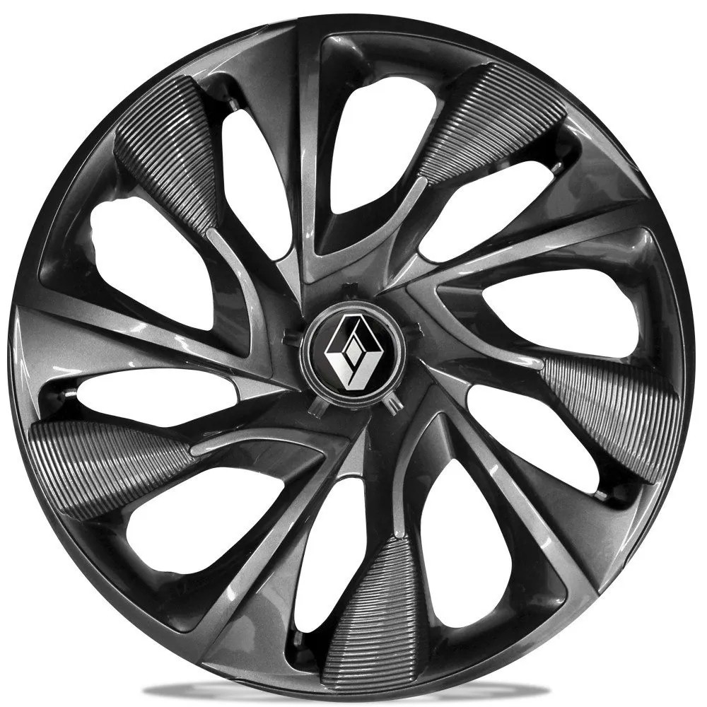 Jogo 4 Calotas Esportivas DS4 Grafite Aro 13 Renault Renault Clio
