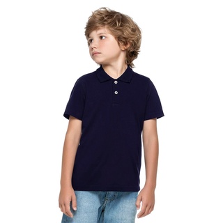 Camisa Polo Infantil Masculina Trick Nick Azul