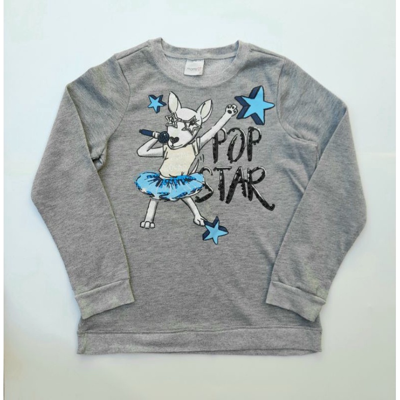 Blusa infantil moleton com brilho | menina Tam. 14 | Momi