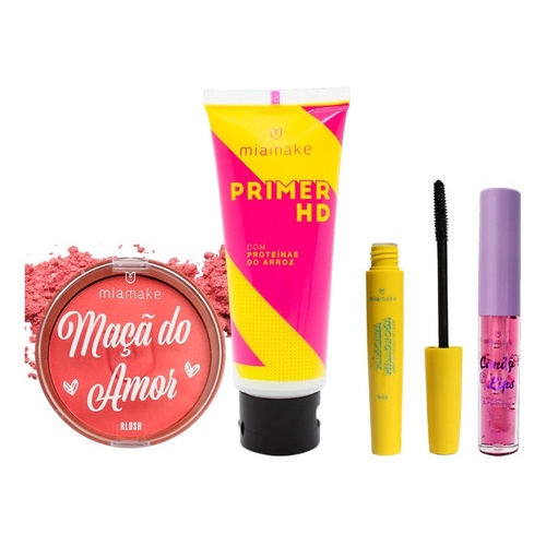 Kit De Maquiagem Primer Blush Facial Compacto Gloss Lip Oil Shopee Brasil