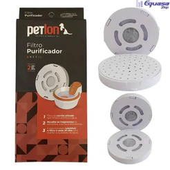 Refil Filtro Purificador para Bebedouro Cães E Gatos Petlon Com 2 Refis