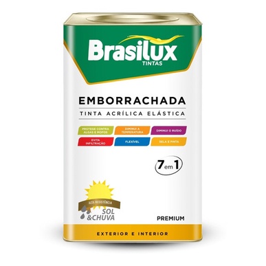 Tinta Emborrachada Branco Neve 7 Em 1 - 18 Litros Brasilux - Home & Living