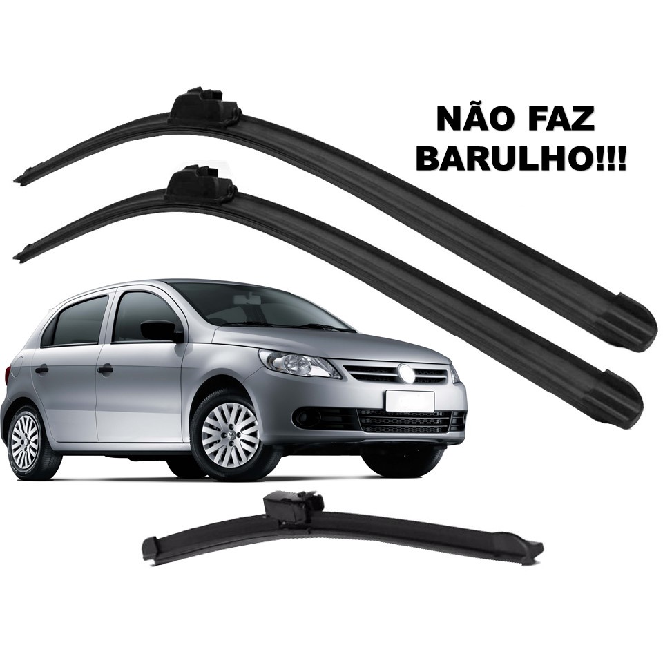 Kit Limpador De Parabrisa Silicone Dianteiro + Traseiro Gol G5 | Shopee ...