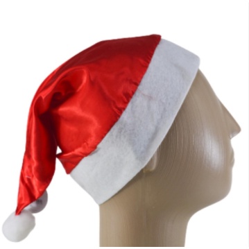 Gorro Touca Papai Mamãe Noel  em Cetim - Gorro de Natal -Tradicional