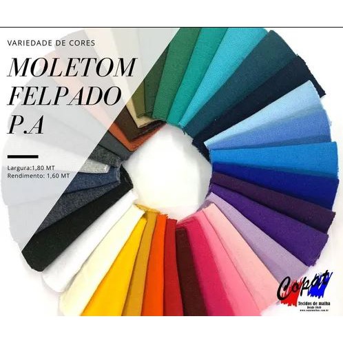 Tecido Moletom Felpado P.A - 1 METRO em Oferta na Shopee