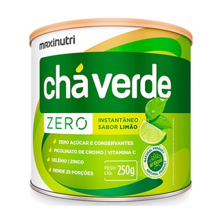 Chá Verde Solúvel Zero Calorias Limão Lata 250g Maxinutri