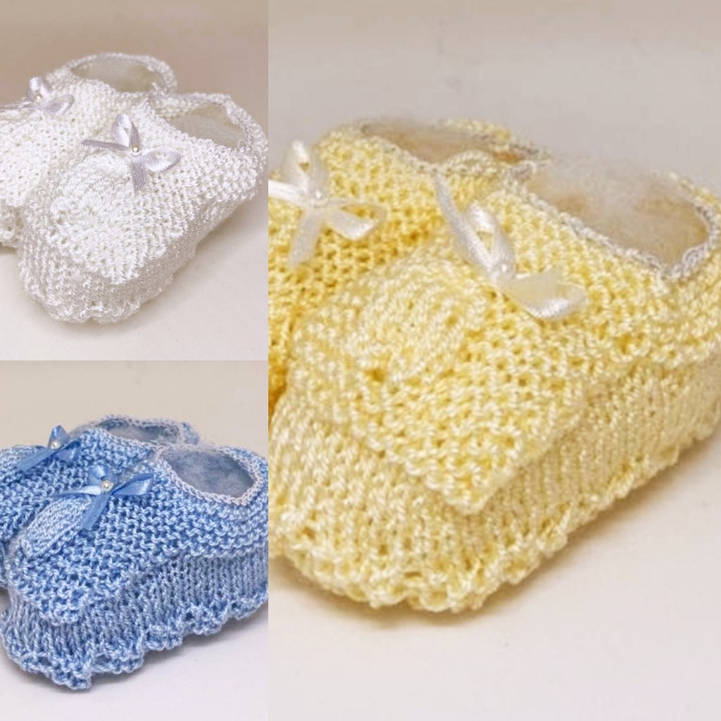 sapatinho de trico com latex