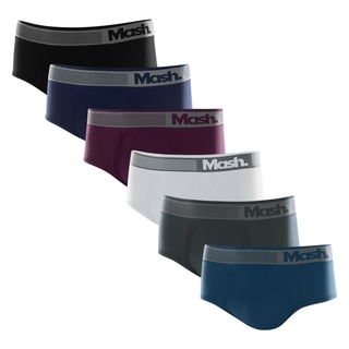 Kit com 6 Cuecas Slip Microfibra Mash Sem Costura