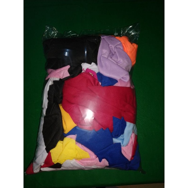 2 kg de Retalho de helanca light para tapetes, colchas e vários artesanatos.