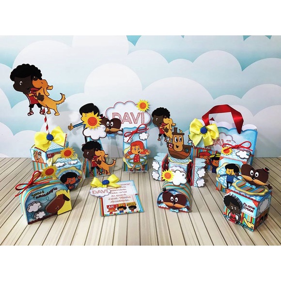 kit festa infantil lembrancinha para aniversário Caixinhas Personalizadas 3 Palavrinhas