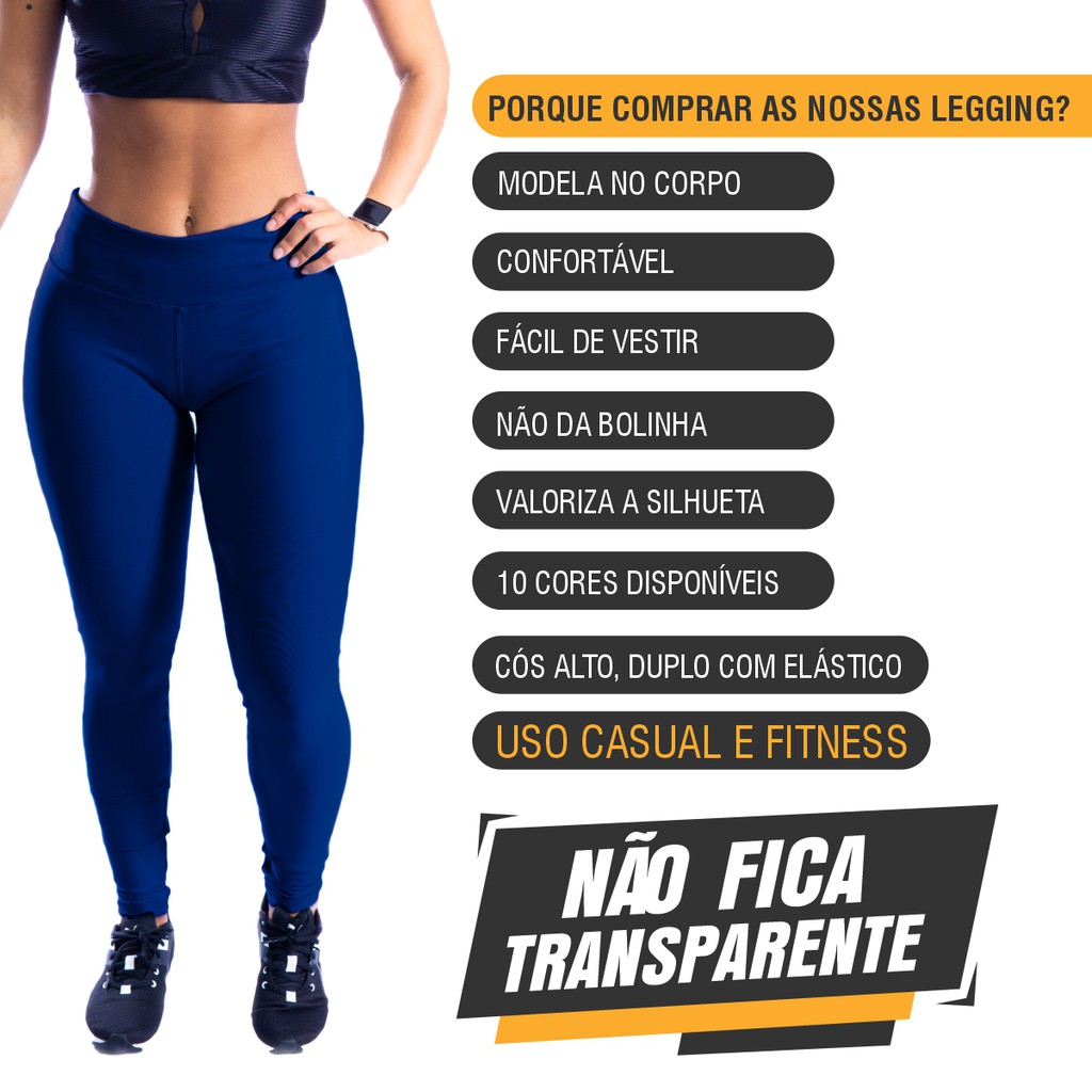 calça legging que não é transparente