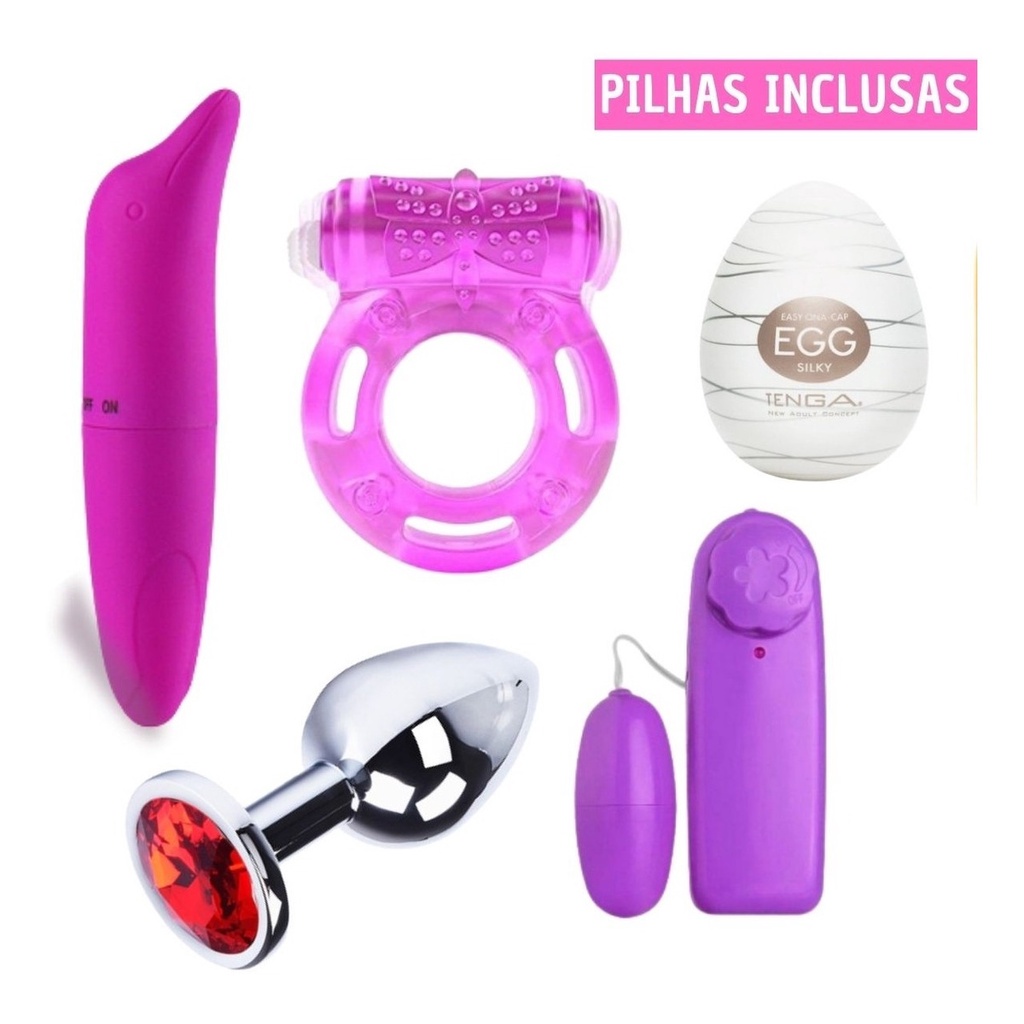 Kit Sex Shop Vibrador Plug Anal Anel Com Vibro Egg Ponto G Masturbador Shopee Brasil