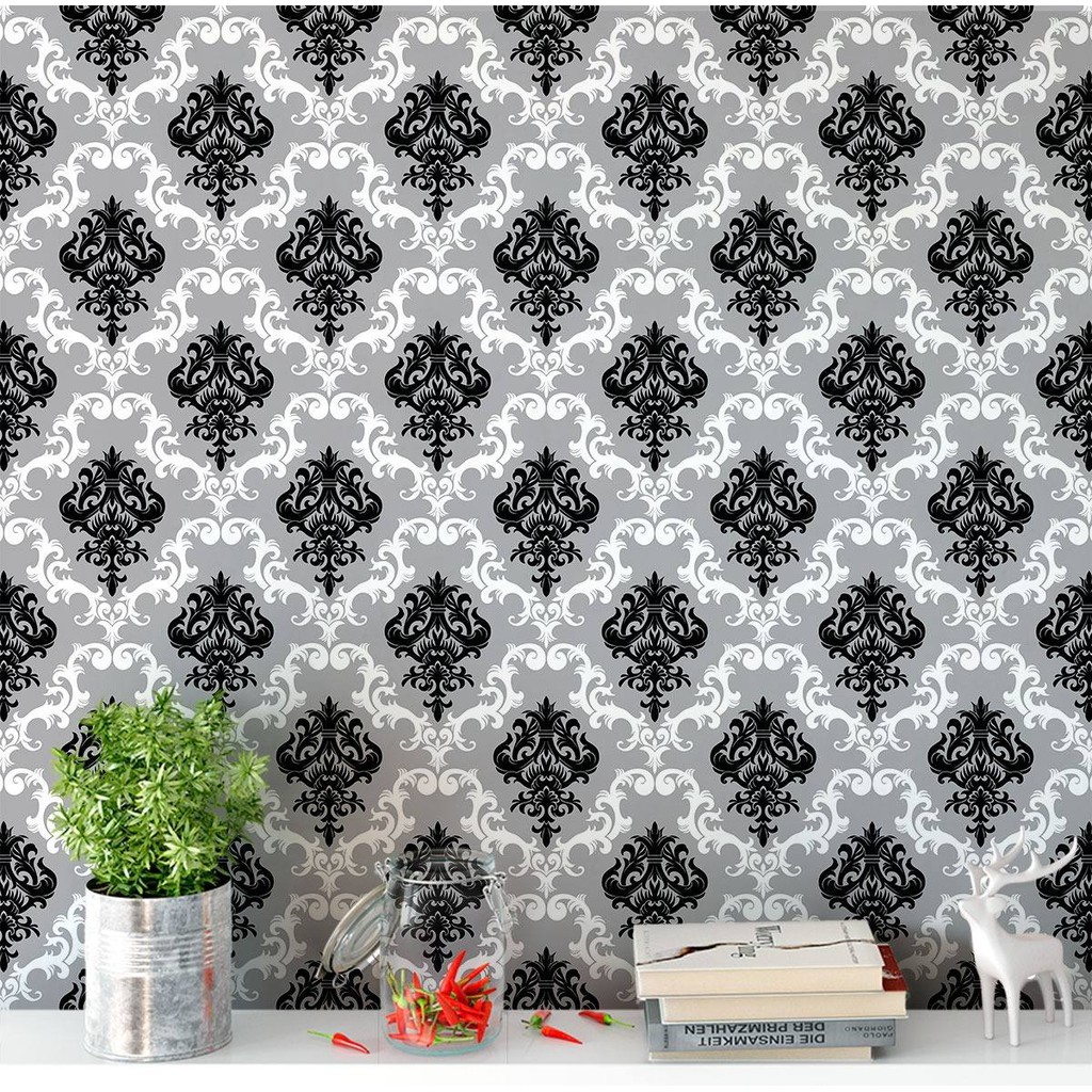 Papel De Parede Adesivo Contact Arabesco Vinílico Lavável em Oferta na Shopee