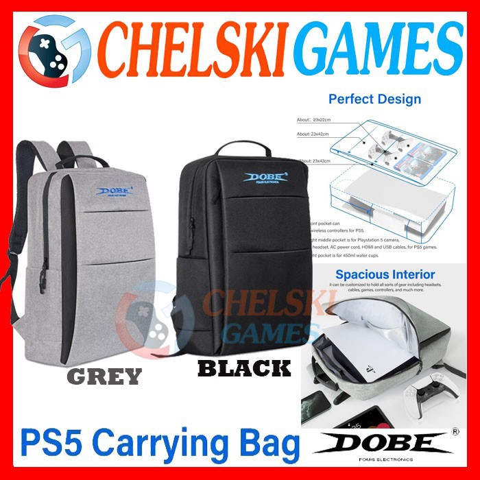 Bolsa Dobe PS5 Playstation 5 Mochila PS5 De Viagem/PS4 Preto