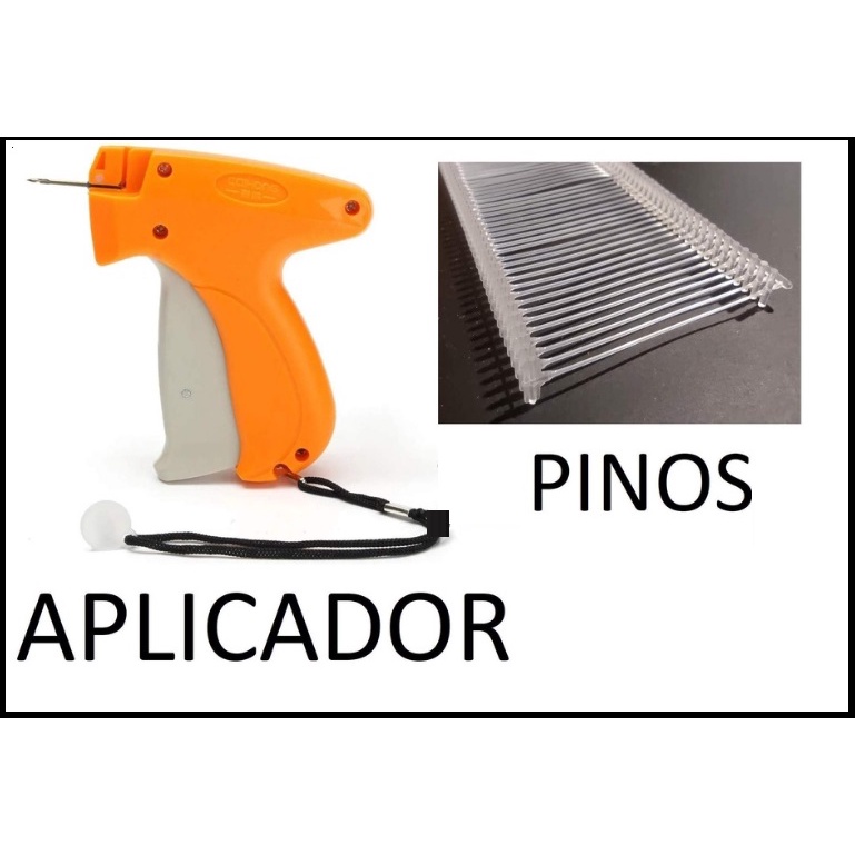 Kit Pistola Aplicador de Etiquetas / Tag + Pinos Plásticos p Roupas e Tecidos em Oferta na Shopee