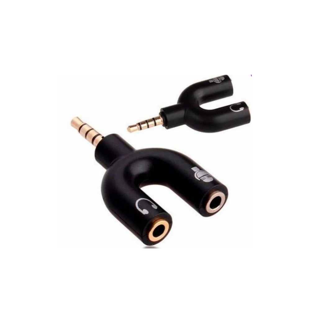 Adaptador Splitter P3 Headset Fone Microfone P2 X P3 Áudio